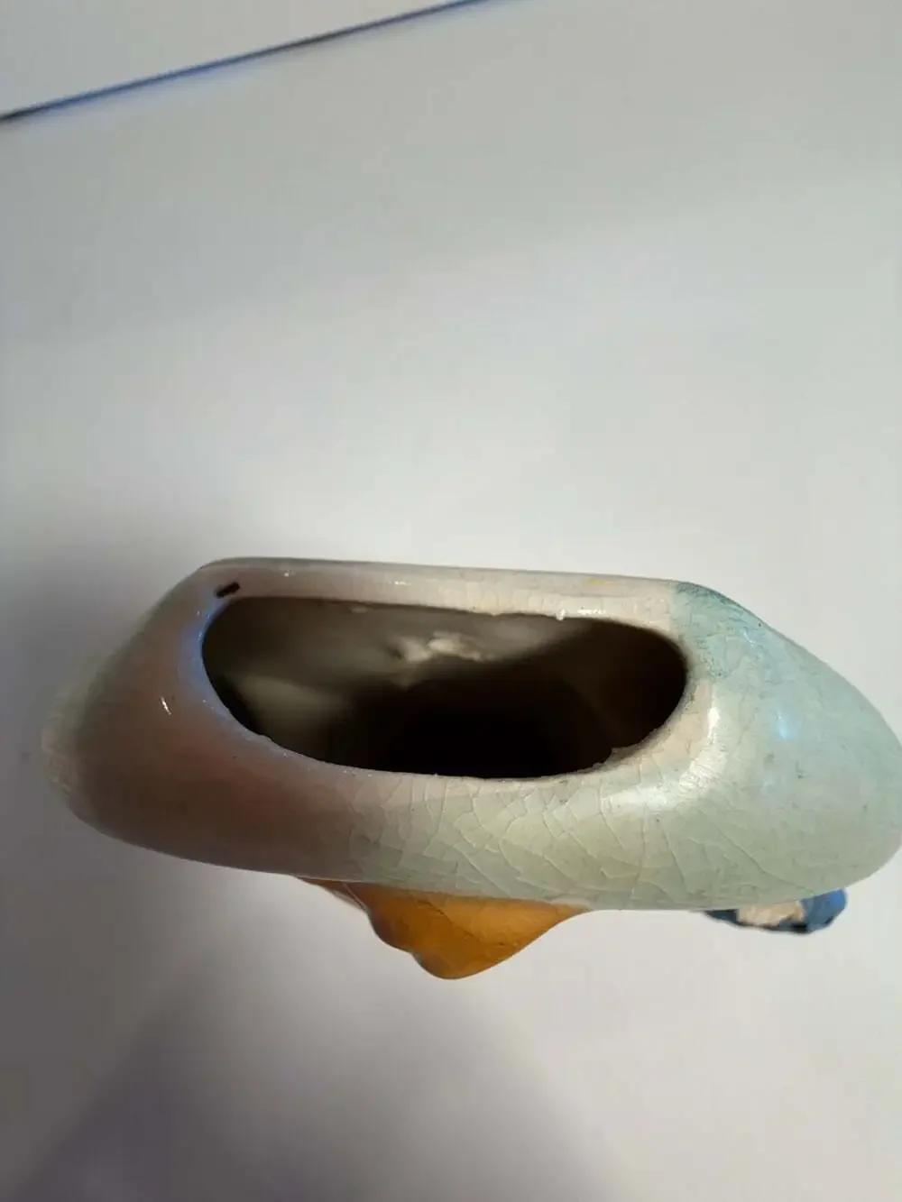 Vintage Mid-Century Japanese Ceramic Ba-Bee Ring Wall Pocket Vase